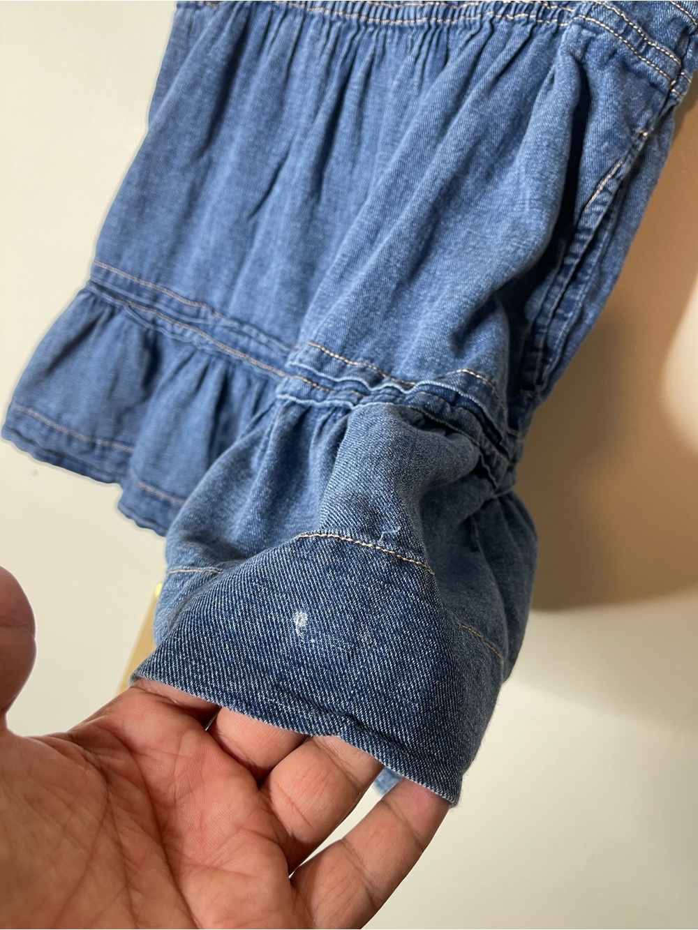Anthropologie Somerset Mini Denim Dress Size Large Petite Women’s - Picture 7 of 9